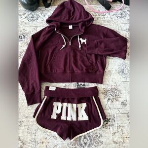 ❌❗️🚫 SOLDDD VSPink Maroon Plum Medium Set SOLD❗️❌ DO NOT BUY
